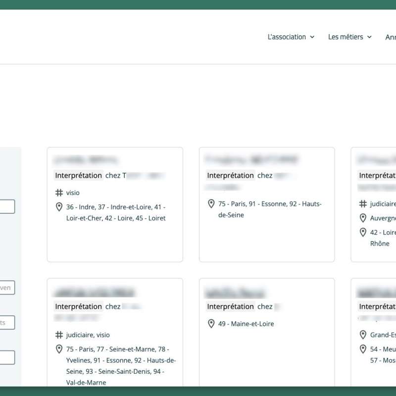 page adhérent du site aftils.fr