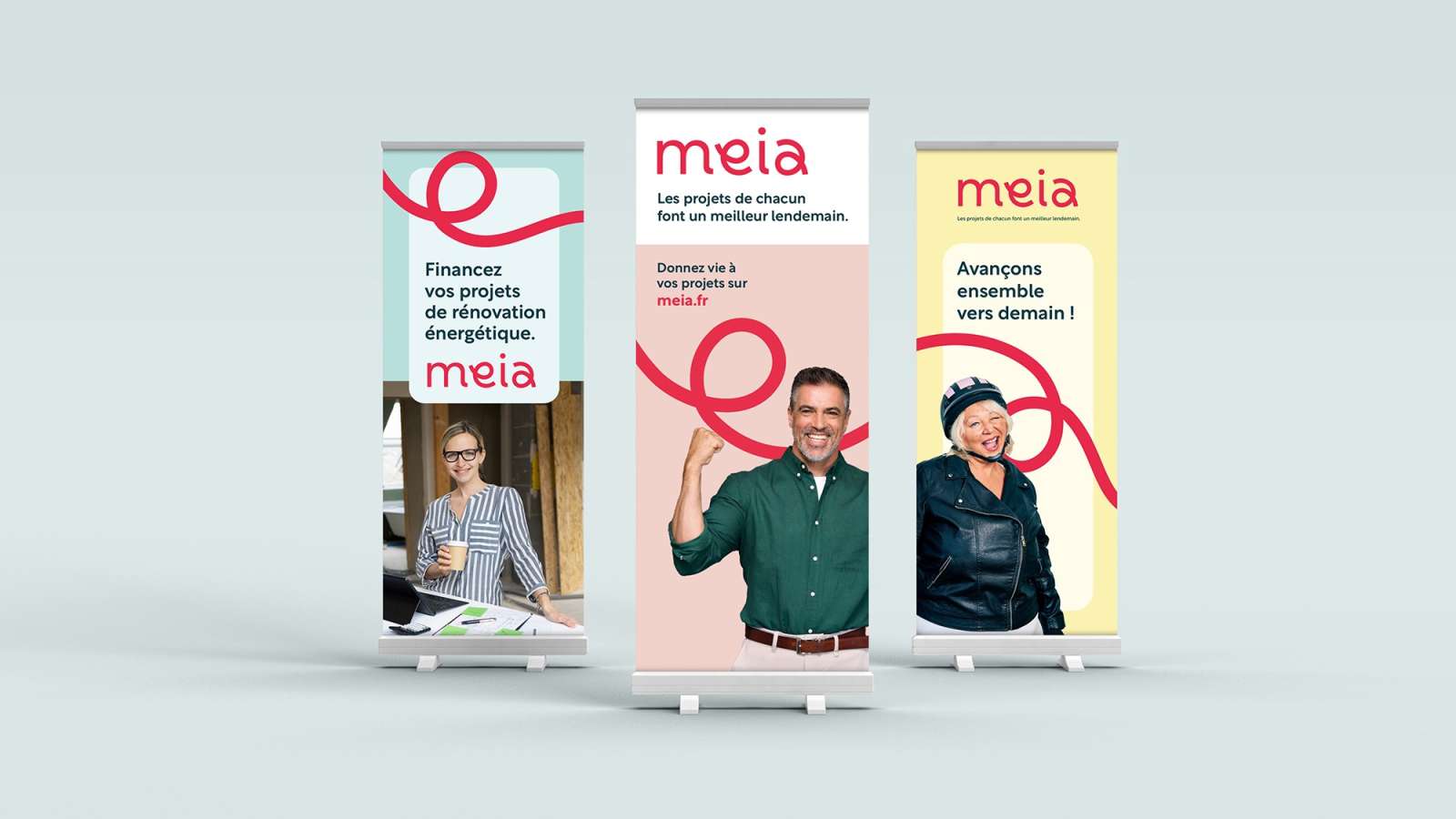 kakémonos faisant figurer la marque meia