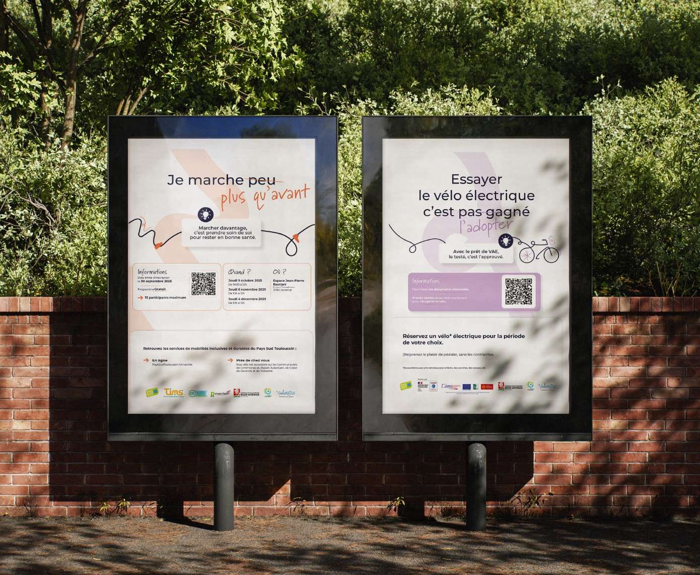 affiches sucette dans une rue