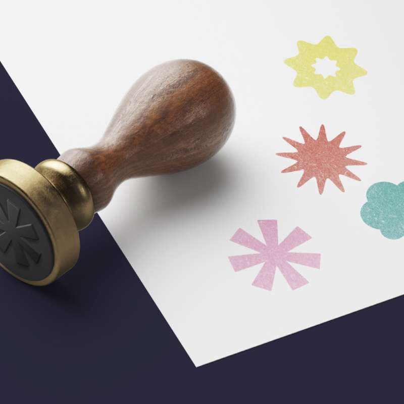 tampons de formes de l'identité visuelle Signo